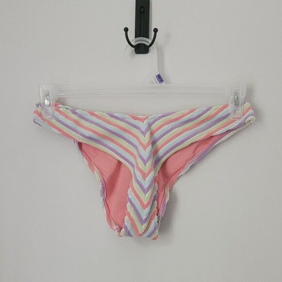 Aerie Multicolor Terry Triangle Cheeky Bikini Size Small & Medium - Picture 8 of 12